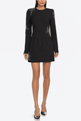 The Camryn | Embellished Black Mini Dress