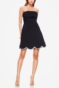 The Abigail | Black Strapless Mini Cocktail Dress