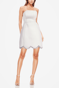 The Abigail | White Strapless Mini Cocktail Dress