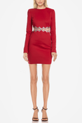 The Teagan | Sequined Cutout Red Mini Cocktail Dress