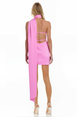 MC0162_The_Layla_One_Shoulder_Pink_Halter_Mini_Dress_Back