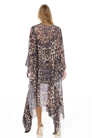 The Rhea | Leopard High-Low Caftan Dress