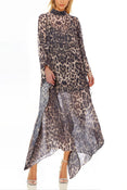 The Rhea | Leopard High-Low Caftan Dress