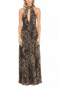 The Kaia | Leopard Halter Gown