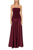 The Vivienne | Burgundy Strapless Gown