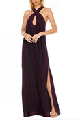 The Liana | Plum Halter Gown
