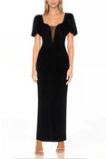 The Eliza | Black Puff Sleeve Gown