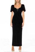 The Eliza | Black Puff Sleeve Gown