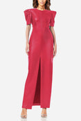 The Toby | Strawberry Vegan Leather Maxi Dress