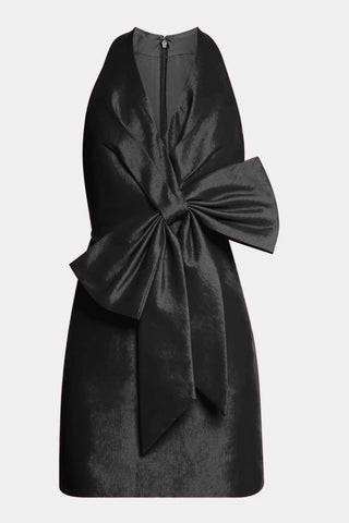 The Amira | Black Bow Mini Cocktail Dress