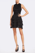 The Heidi | Black Tiered Cocktail Dress