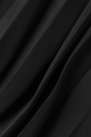 The Cami | Black High Neck Pleated Gown