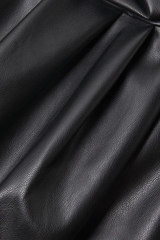 The Toby | Black Vegan Leather Maxi Dress