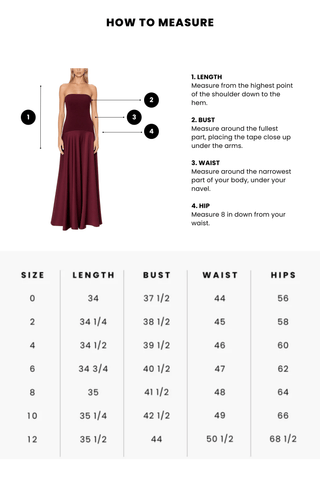 The Vivienne | Burgundy Strapless Gown