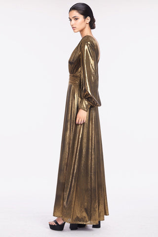 The Kathy | Gold Maxi Gown