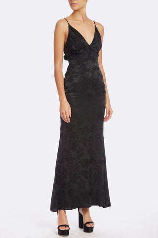 The Isabelle | Black V-Neck Slip Gown