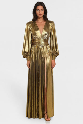 The Kathy | Gold Maxi Gown