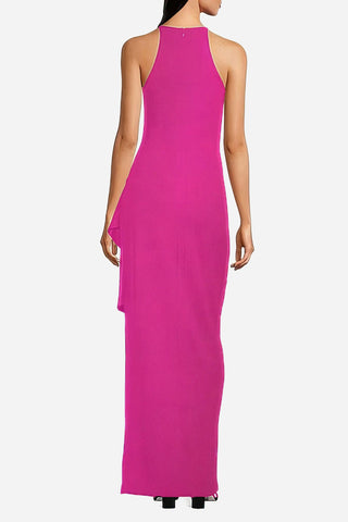 The Gemma | Fuchsia Stretch Crepe Gown