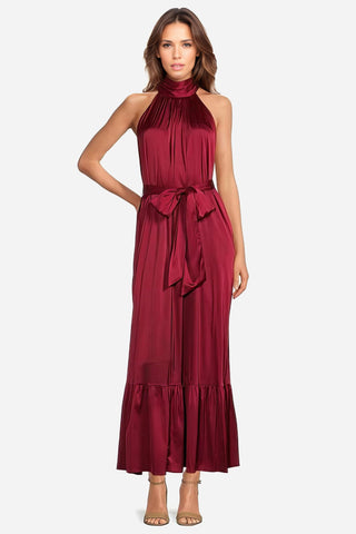 The Sherry | Red Satin Maxi Dress