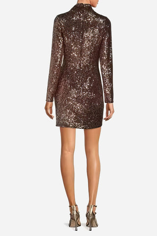 The Norma | Copper Sequin Cocktail Dress