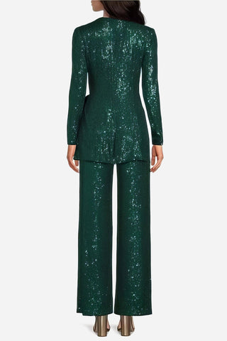 The Frankie | Emerald Green Sequin Wrap Jacket