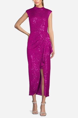 The Bardot | Fuchsia Sequin Cocktail Dress