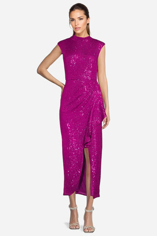 The Bardot | Fuchsia Sequin Cocktail Dress