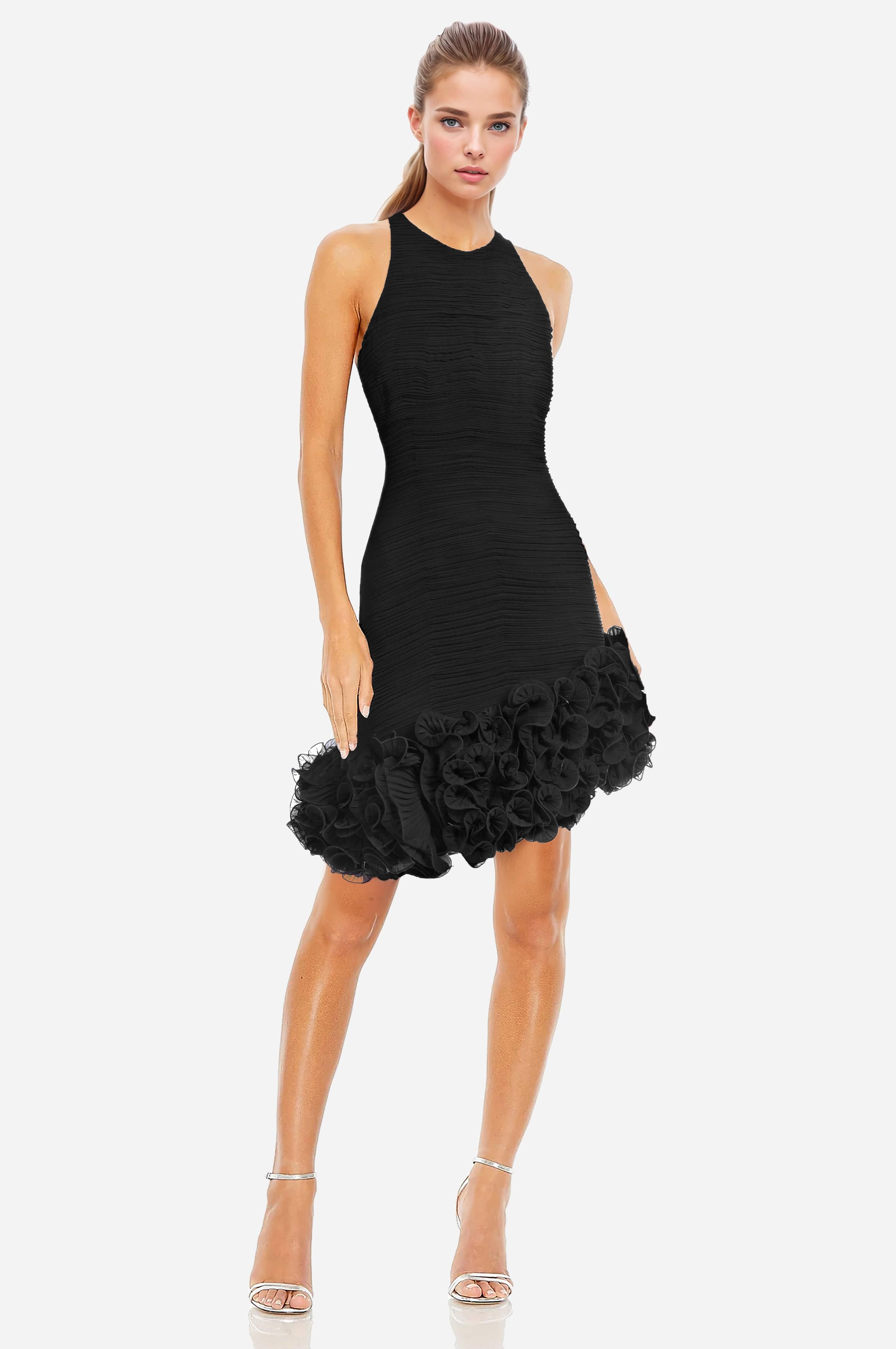 The Chantal Octopus Hem Halter Cocktail Dress