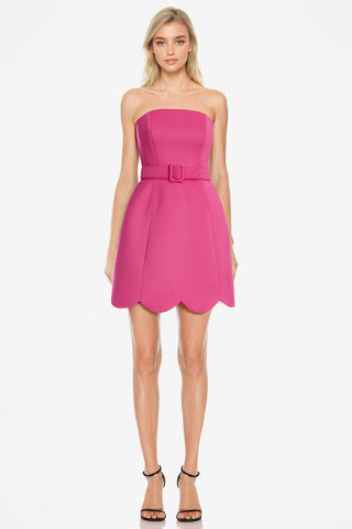 The Maya | Hot Pink Strapless Mini Dress