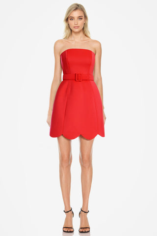 The Maya | Red Strapless Mini Dress