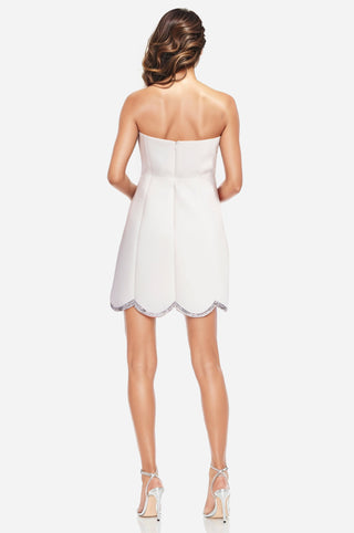 The Abigail | White Strapless Mini Cocktail Dress