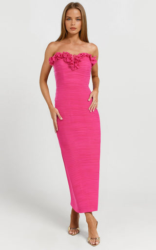 MC0151_The_Mia_ Strapless_Pink_Ruffled_Midi_Dress_Front