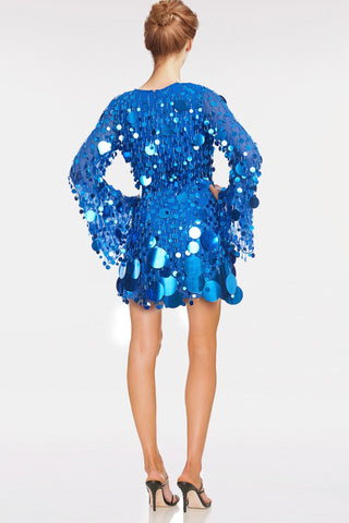 The Madison | Blue Paillette Mini Dress