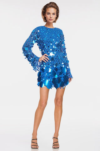 The Madison | Blue Paillette Mini Dress