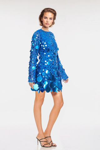 The Madison | Blue Paillette Mini Dress