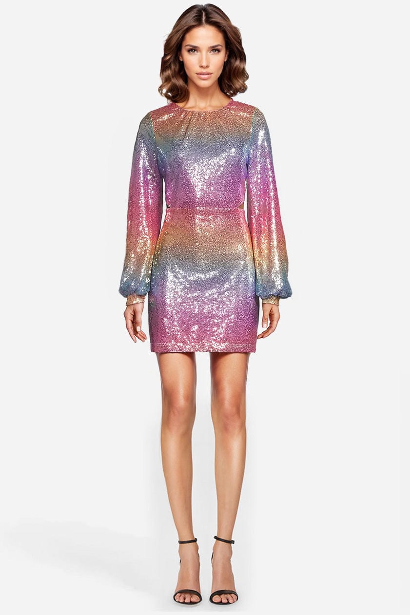 Mini Rainbow Sequin Dress