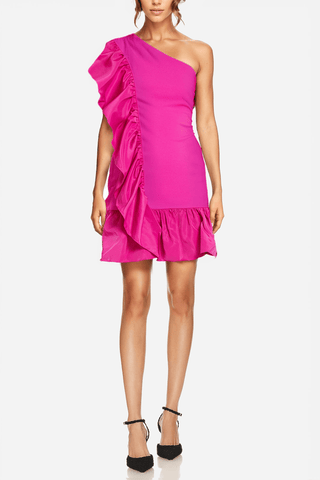 The Stacey | Pink One-Shoulder Cocktail Dress