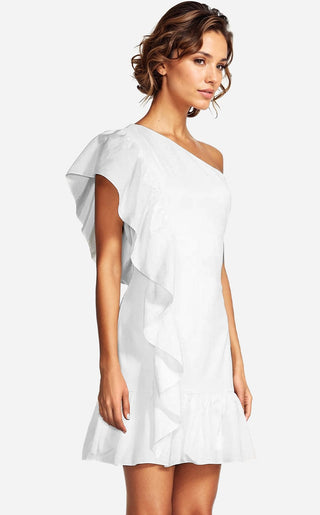 The Stacey | Ivory One-Shoulder Cocktail Dress