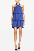 The Ariel | Blue Pleated Cocktail Dress