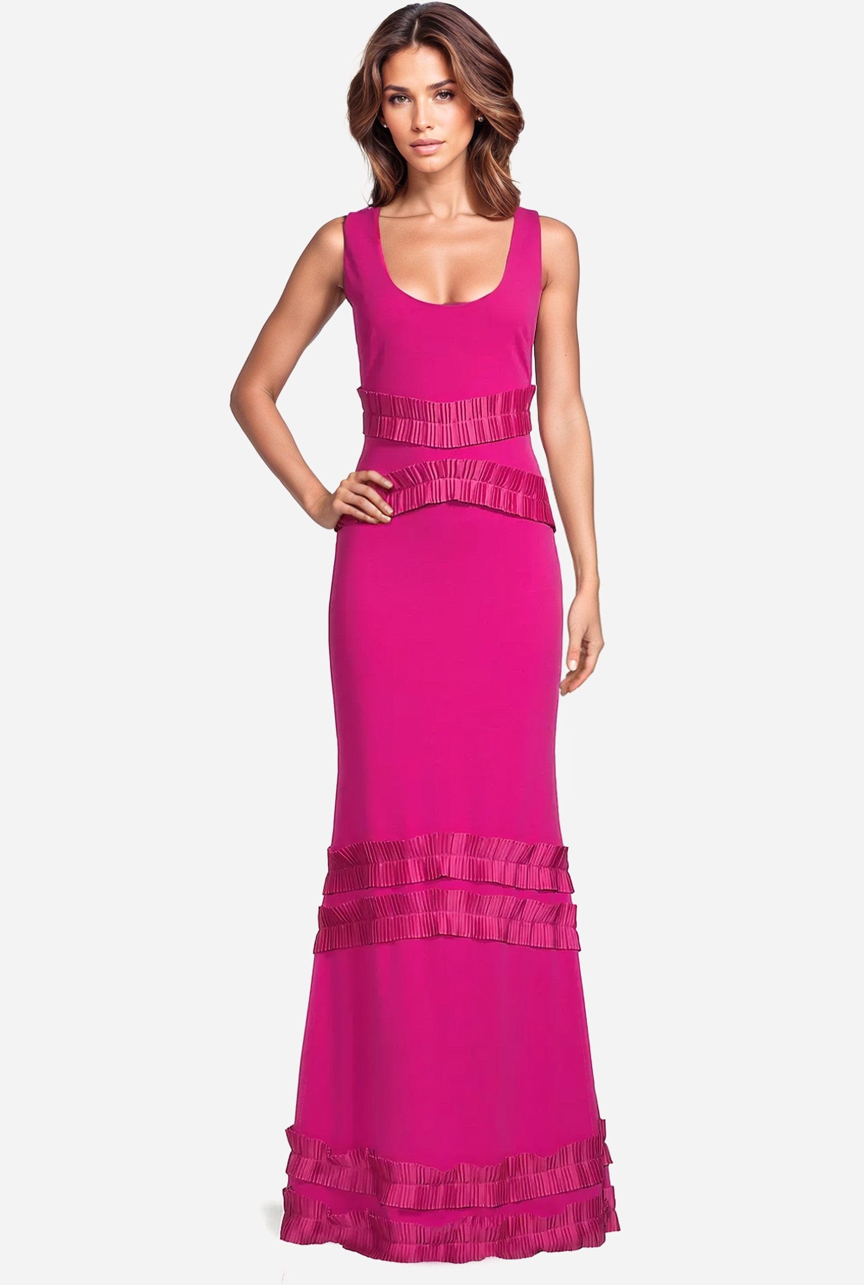 Fuchsia Two Pieces Mermaid One Shoulder Prom Dress Long Formal Graduat –  BIZTUNNEL