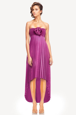 The Liliana | Fuchsia Strapless High-Low Cocktail Dress