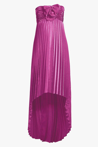 The Liliana | Fuchsia Strapless High-Low Cocktail Dress