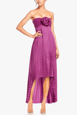 The Liliana | Fuchsia Strapless High-Low Cocktail Dress