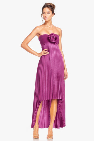 The Liliana | Fuchsia Strapless High-Low Cocktail Dress