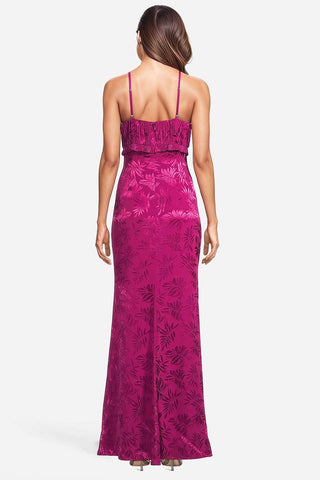 The Isabelle | Fuchsia V-Neck Slip Gown