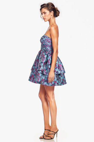 The Kimberly | Floral Jacquard Mini Dress