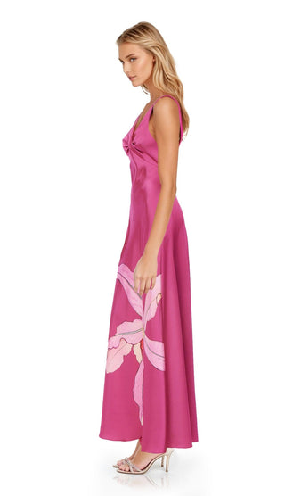 The Maribel | Pink Floral Gown