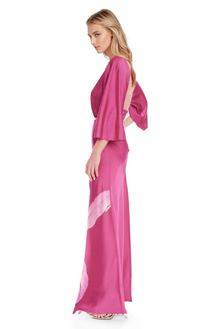 The Dahlia | Pink Floral Gown
