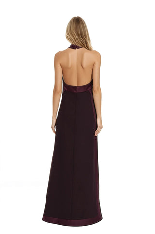 The Liana | Plum Halter Gown