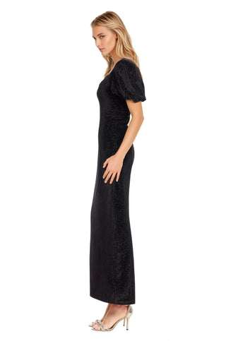 The Eliza | Black Puff Sleeve Gown
